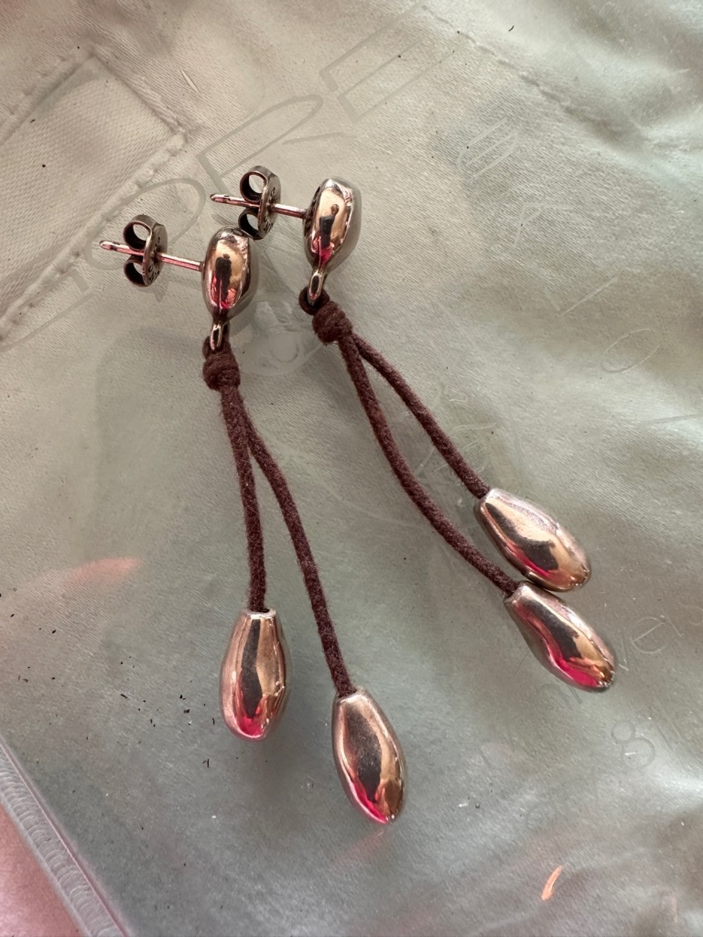 Silver Drop Tassel Earrings - Women Jewelry - Picture 4 of 8